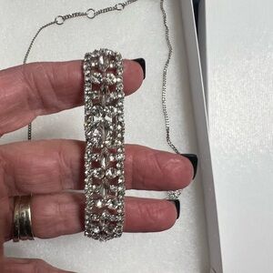 Elegant Silver Crystal Bracelet